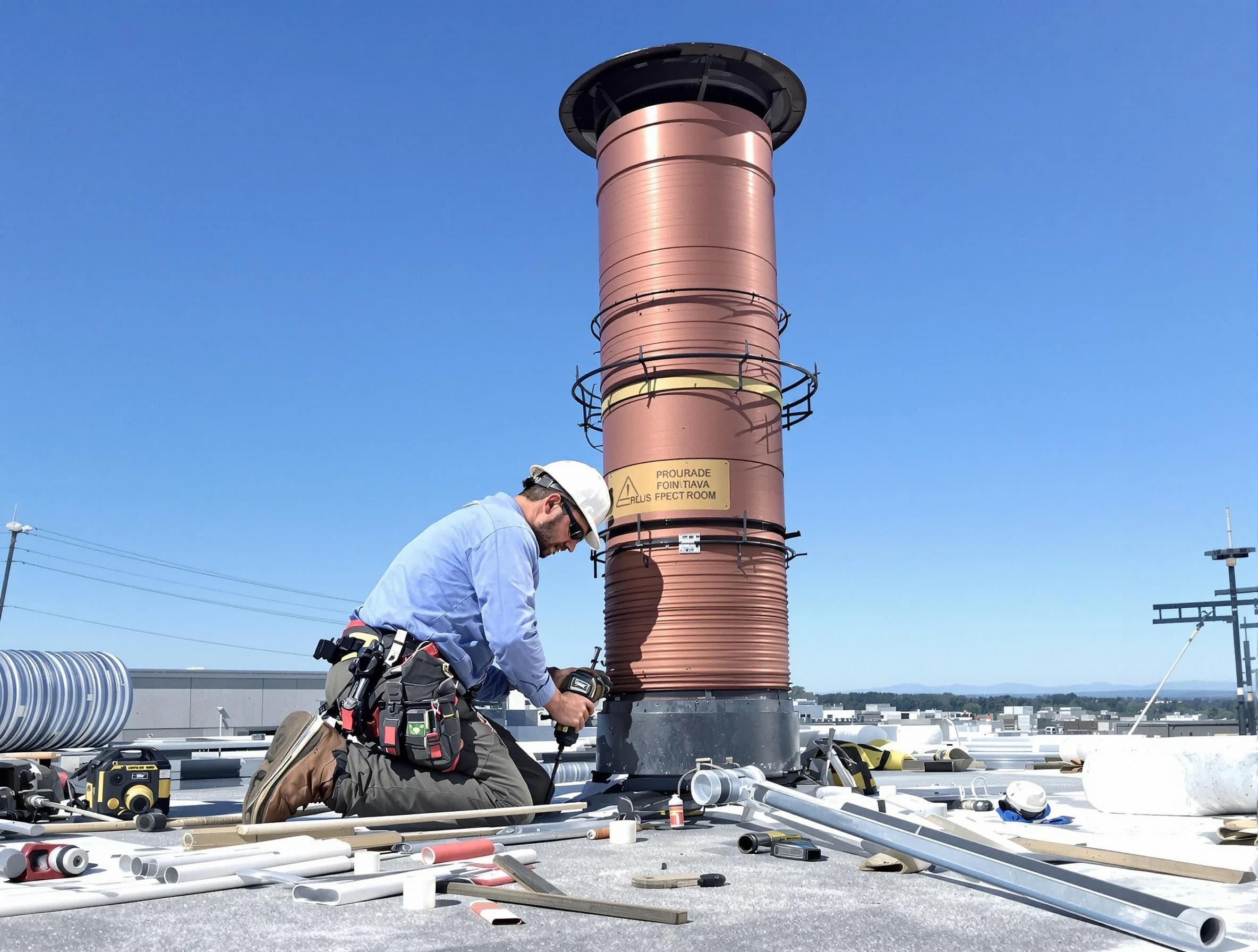 Installed chimney liner by Plain City Chimney Sweep in Plain City, UT