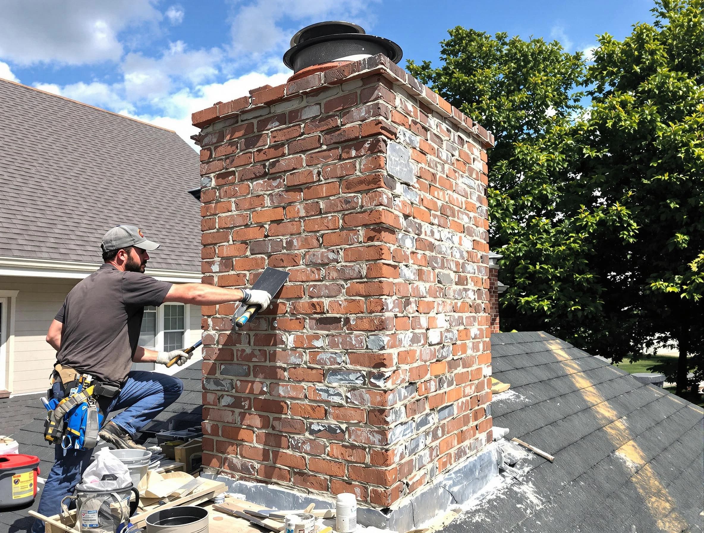 Completed chimney rebuild by Plain City Chimney Sweep in Plain City, UT