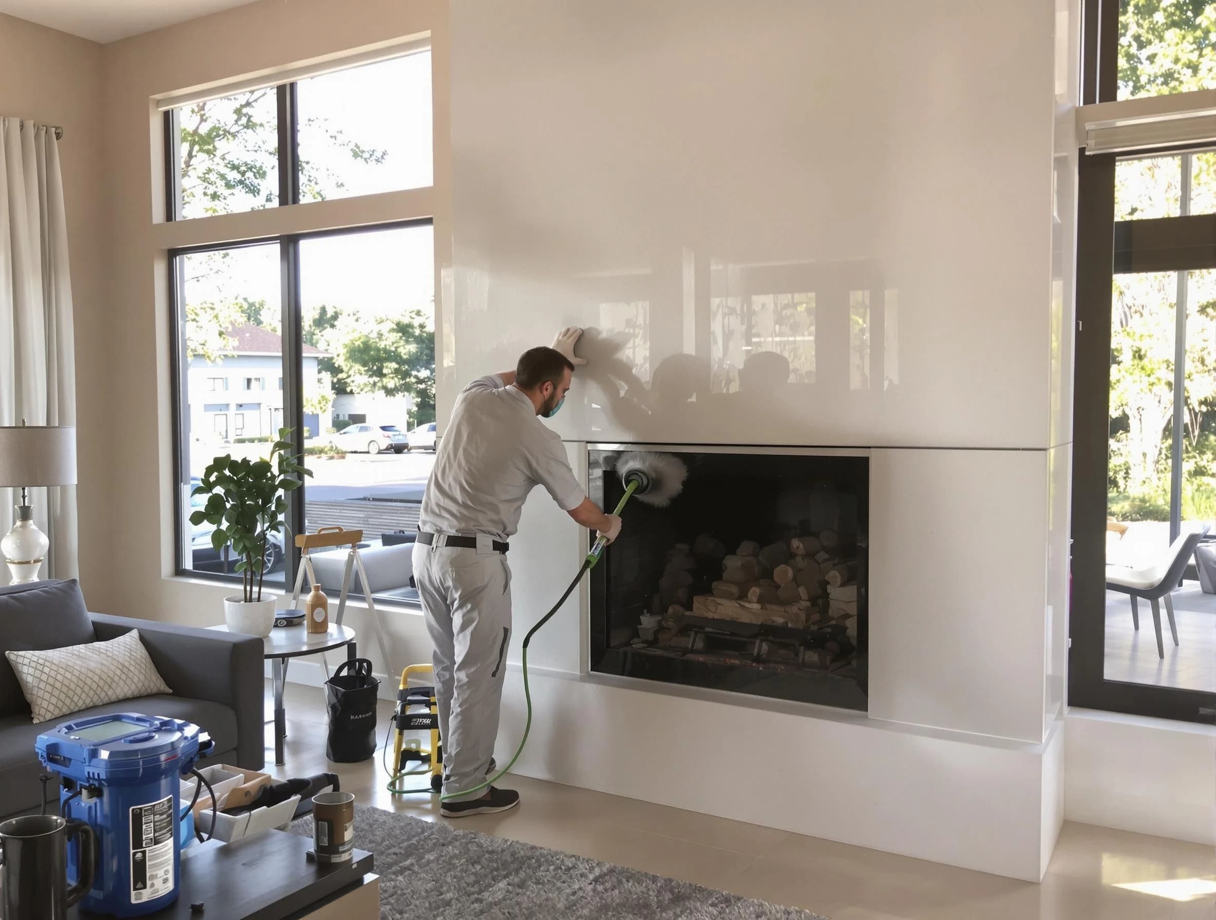 Plain City Chimney Sweep performing thorough soot removal in Plain City, UT