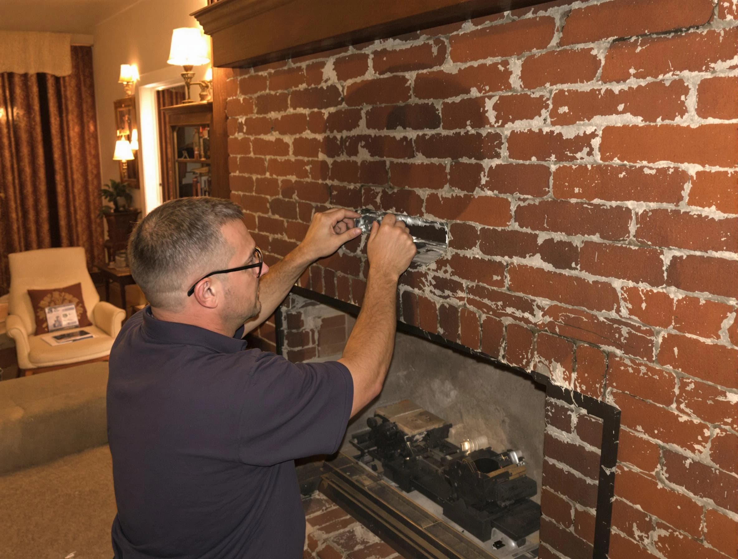 Plain City Chimney Sweep expert fixing a fireplace in Plain City, UT