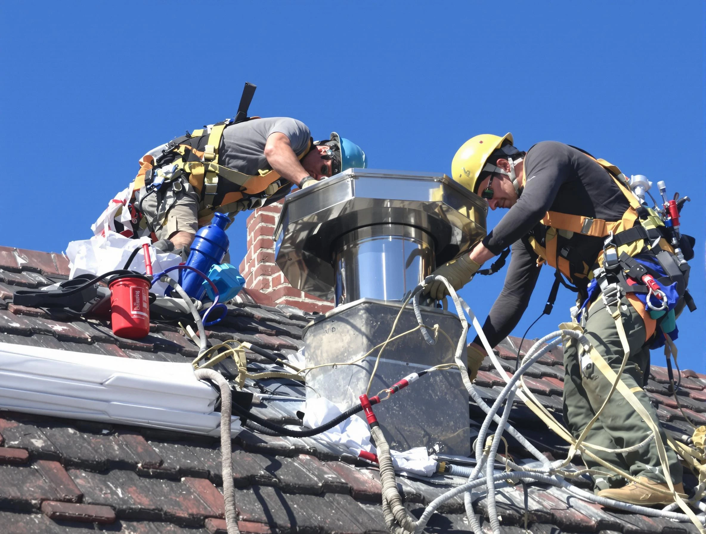Protective chimney cap installed by Plain City Chimney Sweep in Plain City, UT