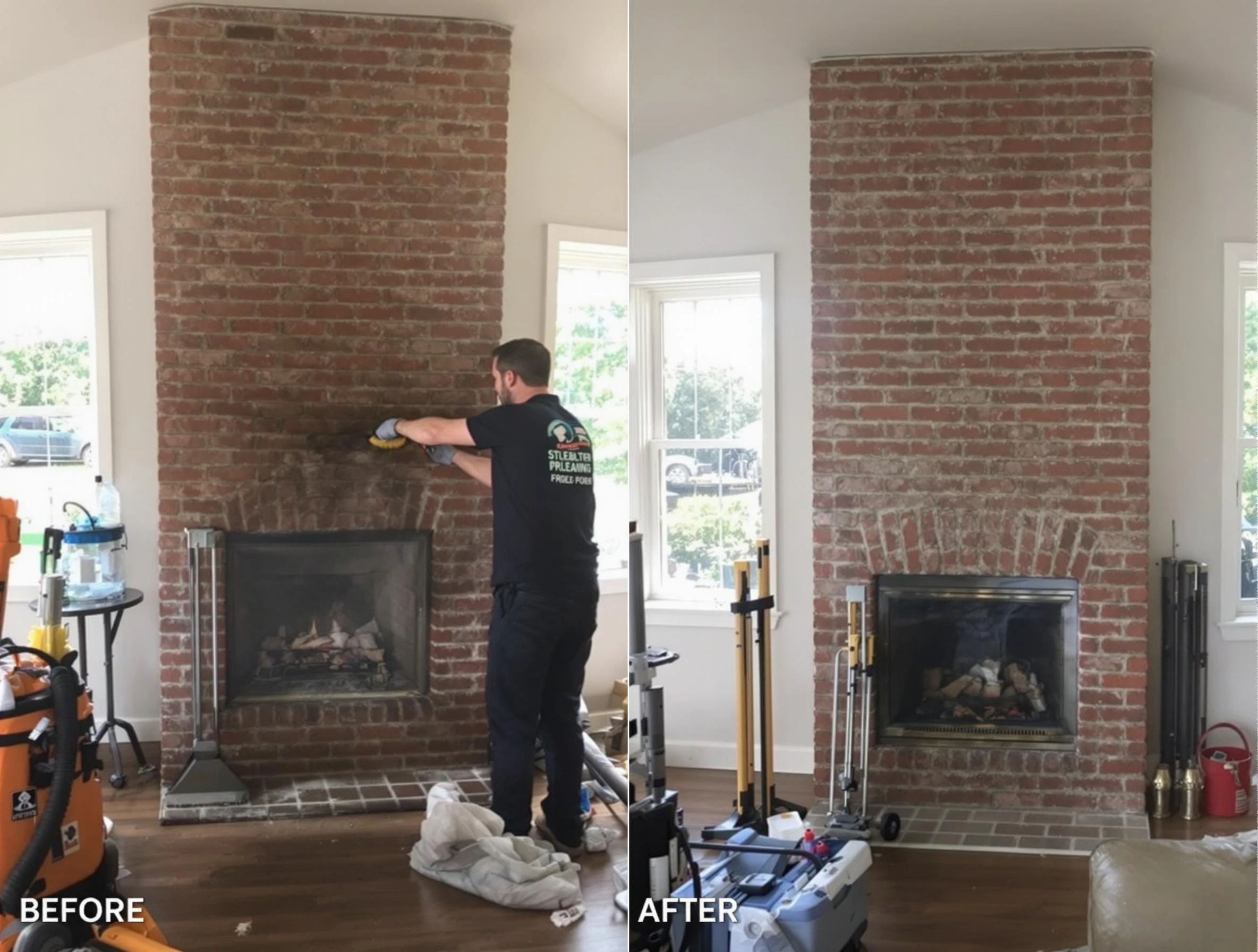 Finished chimney sweeping service by Plain City Chimney Sweep in Plain City, UT