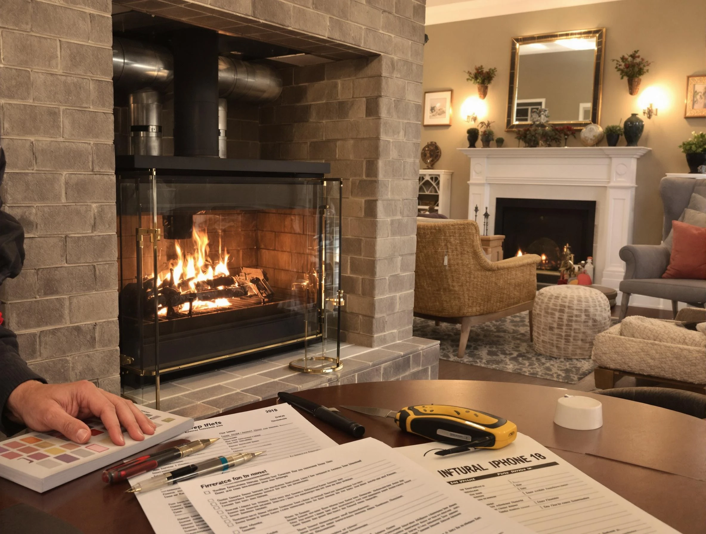 Plain City Chimney Sweep verifying fireplace safety measures in Plain City, UT