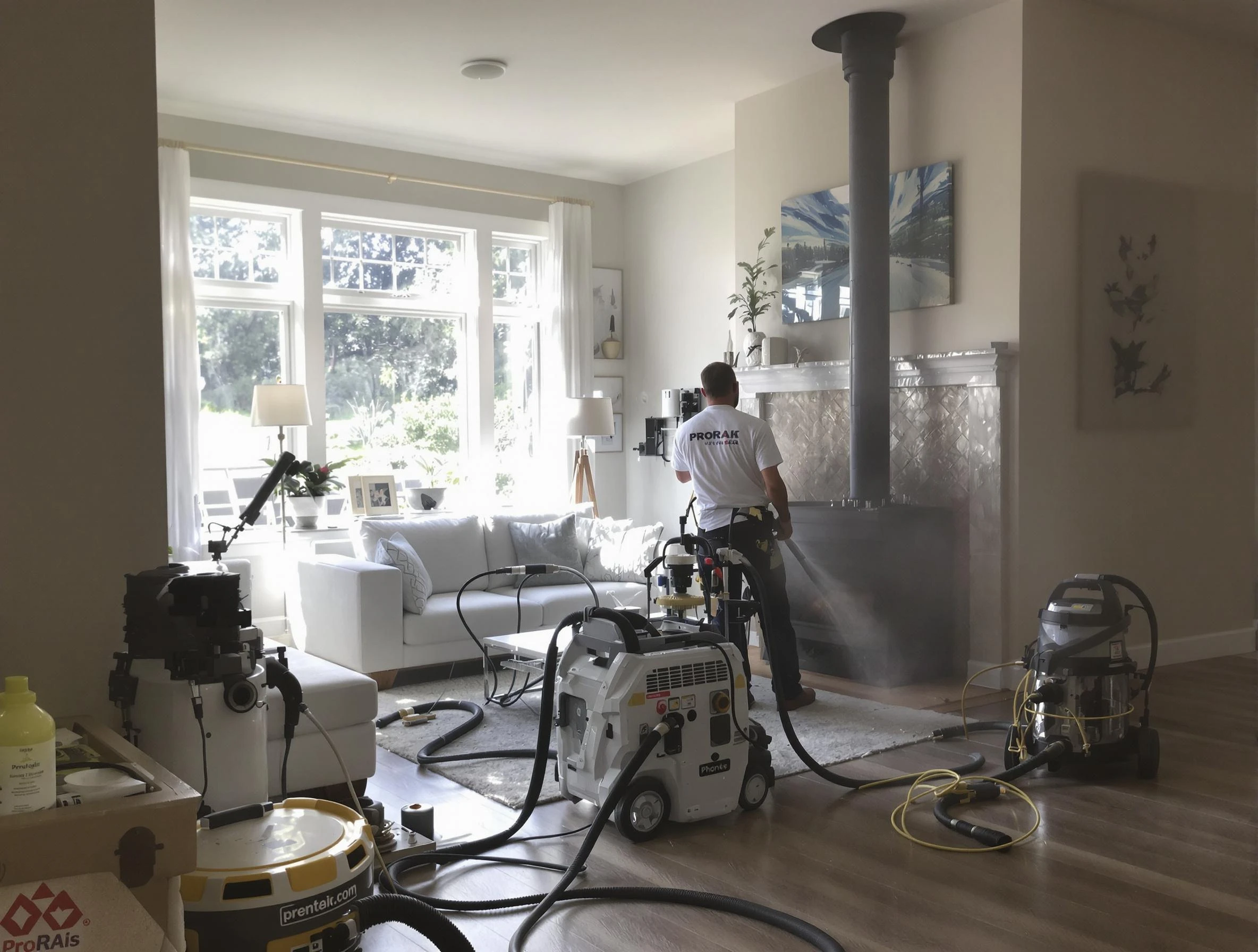 Soot removal service by Plain City Chimney Sweep for a fireplace in Plain City, UT